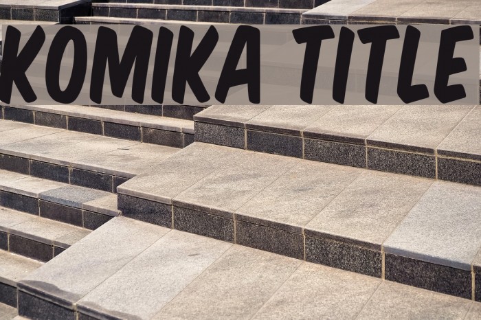 Komika Title フォント examples