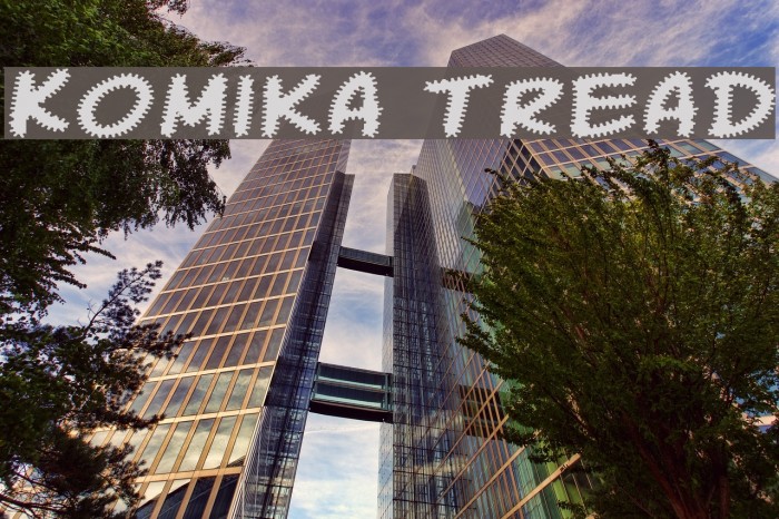 Komika Tread Font examples