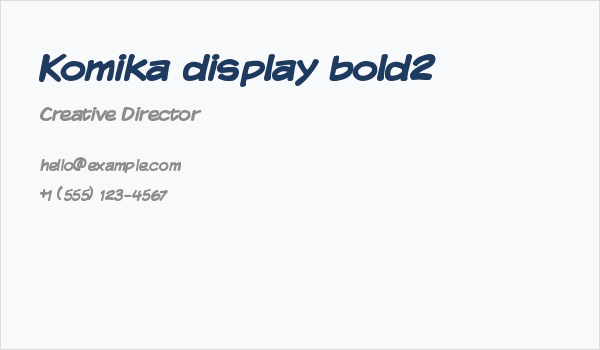 Komika display bold2 Business Card