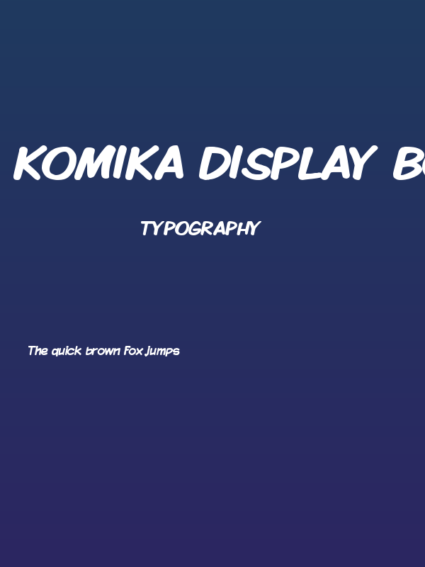 Komika display bold2 Poster