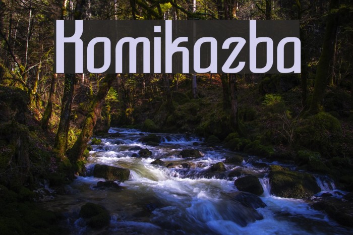Komikazba Font examples