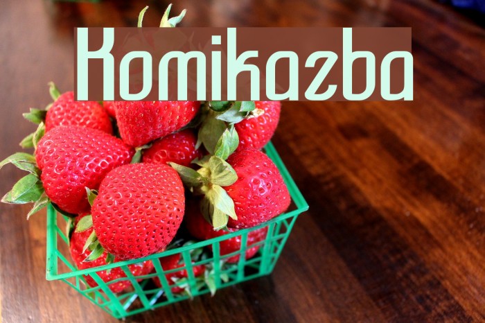 Komikazba Font examples