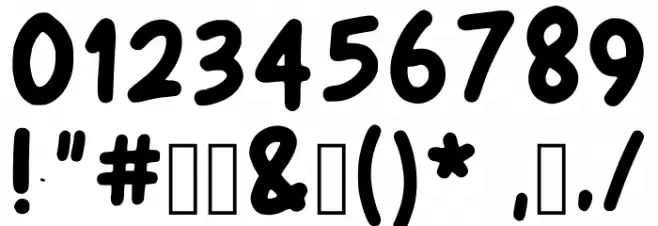 Komikaze Regular Font OTHER CHARS