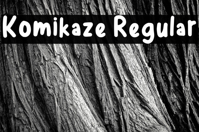 Komikaze Regular Font examples