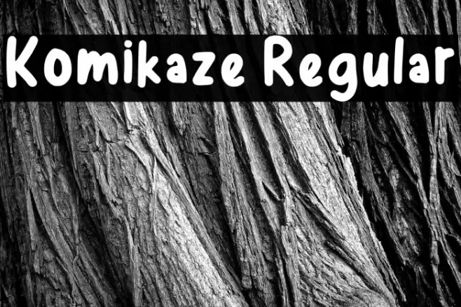 Komikaze Regular Font examples
