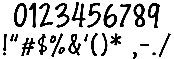 Komikula Font Alte caractere