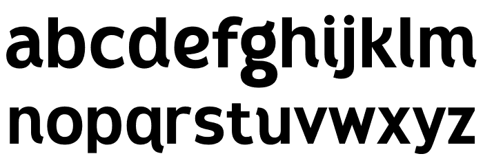 Komita Schriftart Kleinbuchstaben