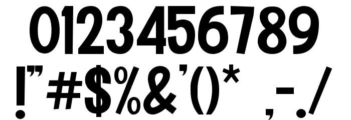 Komix Eighties Font Alte caractere