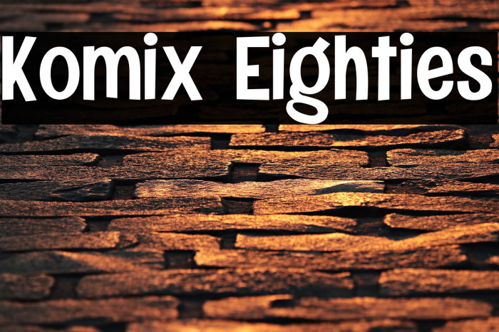 Komix Eighties Font examples