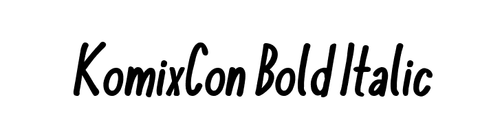 KomixCon Bold Italic  免费字体下载
