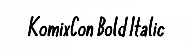 KomixCon Bold Italic  font caratteri gratis