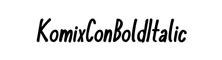 KomixCon Bold Italic  免费字体下载