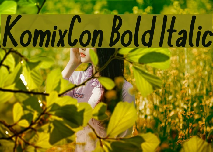KomixCon Bold Italic Polices examples