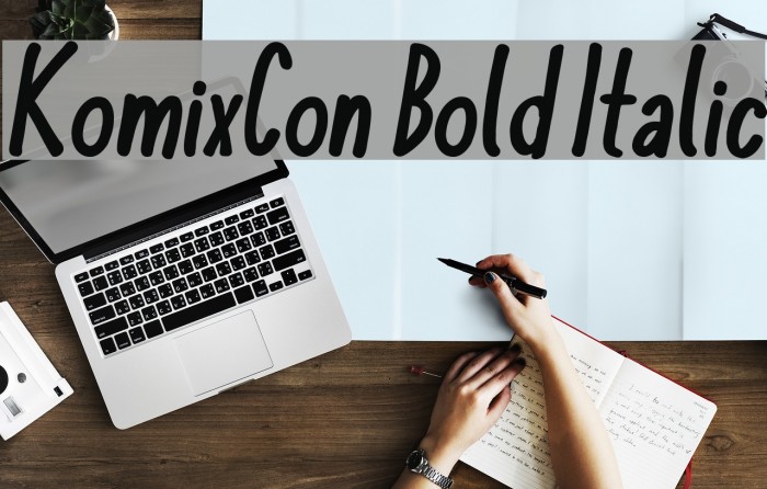 KomixCon Bold Italic Polices examples
