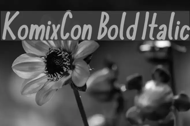 KomixCon Bold Italic Font examples