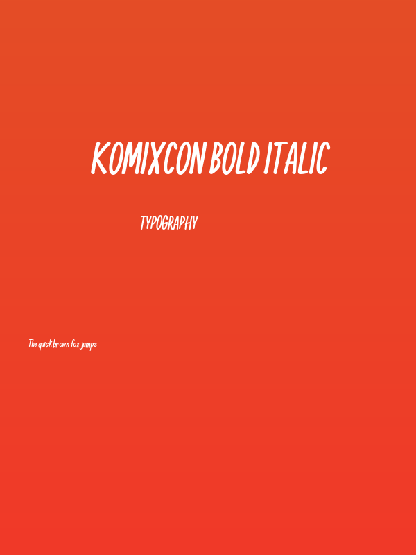 KomixCon Bold Italic Poster