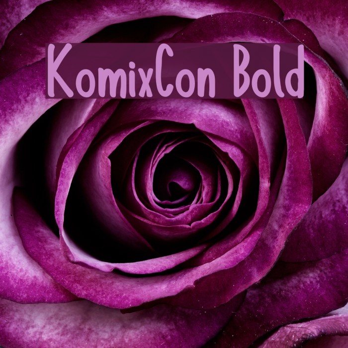KomixCon Bold Font examples