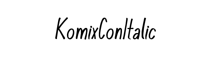 KomixConItalic  font caratteri gratis