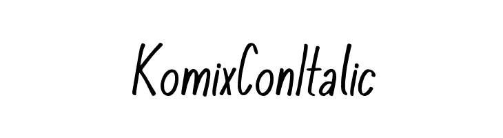 KomixConItalic  font caratteri gratis