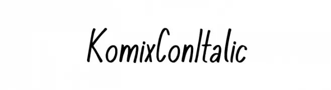KomixConItalic  Frei Schriftart Herunterladen