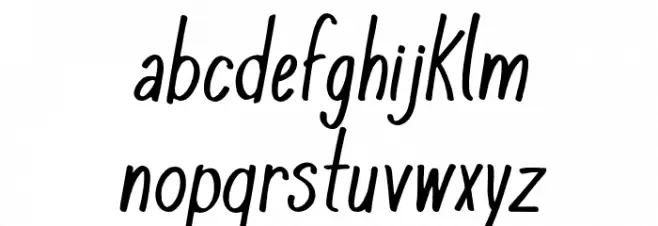 KomixConItalic Caratteri MINUSCOLO