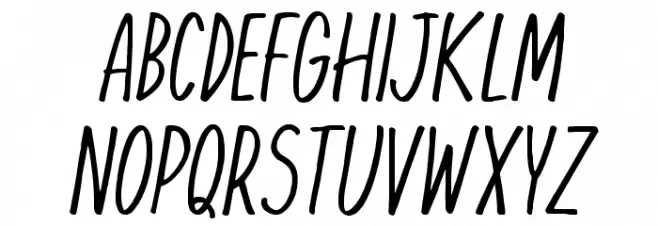 KomixConItalic 字体 大写