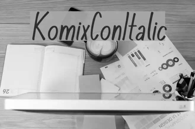 KomixConItalic Font examples