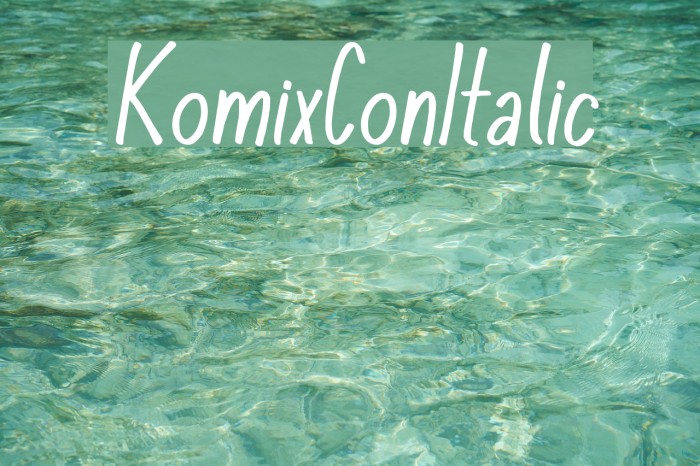 KomixConItalic Example 3