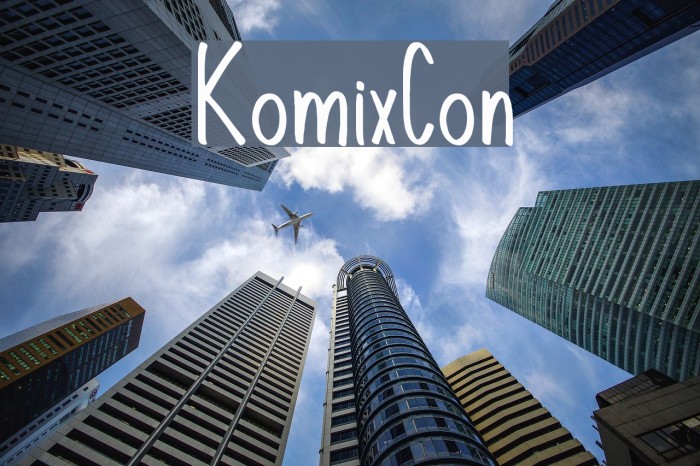 KomixCon Font examples