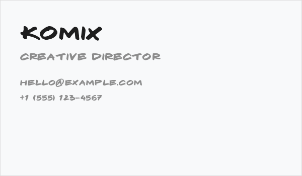 Komix Business Card