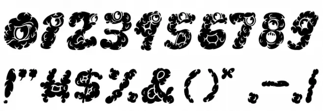 Komo Nout inline Font OTHER CHARS