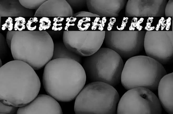 Komo Nout inline Font examples