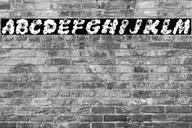 Komo Nout inline Font examples