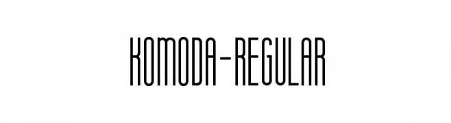 Komoda-Regular  Frei Schriftart Herunterladen
