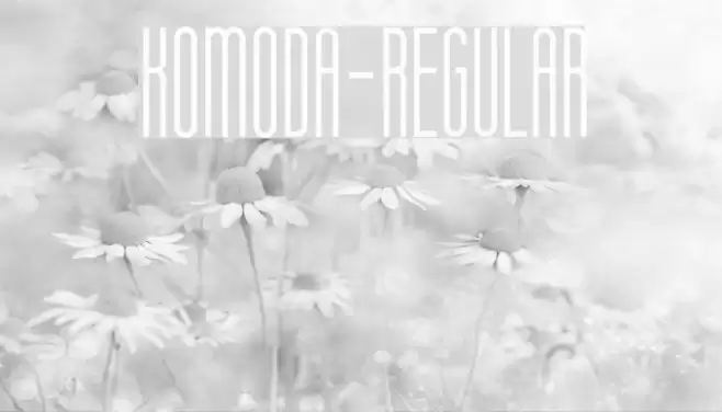 Komoda-Regular Font examples
