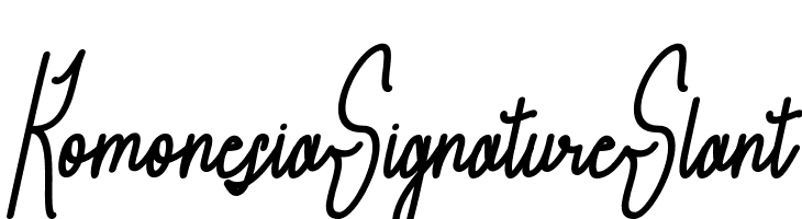 Komonesia Signature Slant  Descarca Fonturi Gratis