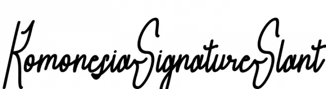 Komonesia Signature Slant  Fuentes Gratis Descargar
