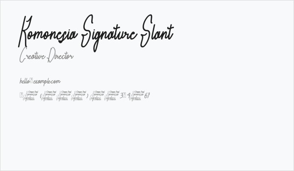 Komonesia Signature Slant Business Card