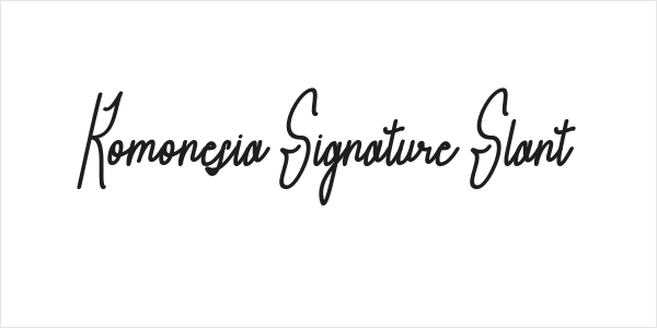 Komonesia Signature Slant Logo
