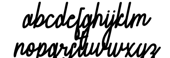 Komonesia Signature Slant Font LOWERCASE