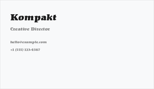 Kompakt Business Card