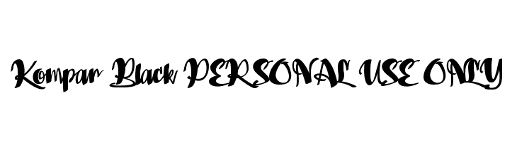 Kompar Black PERSONAL USE ONLY  Free Fonts Download