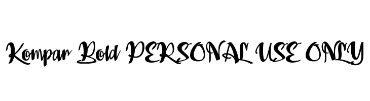 Kompar Bold PERSONAL USE ONLY  font caratteri gratis
