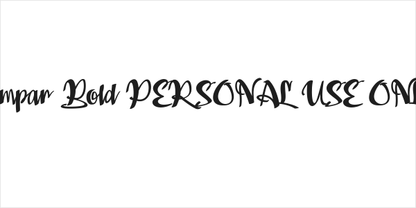 Kompar Bold PERSONAL USE ONLY Logo