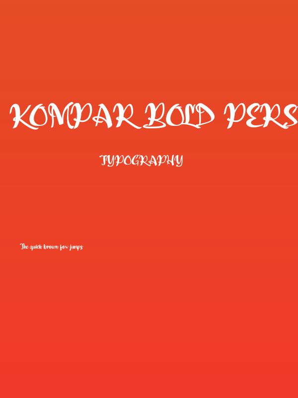 Kompar Bold PERSONAL USE ONLY Poster