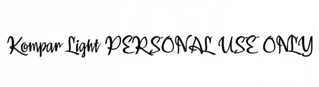 Kompar Light PERSONAL USE ONLY  Frei Schriftart Herunterladen