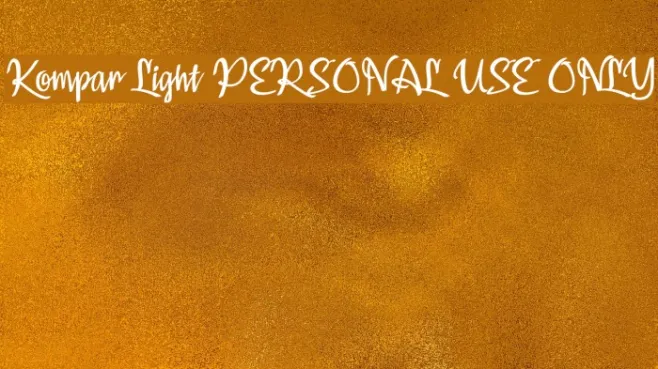 Kompar Light PERSONAL USE ONLY Example 2