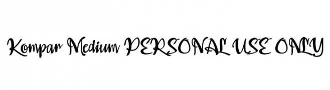 Kompar Medium PERSONAL USE ONLY  Frei Schriftart Herunterladen