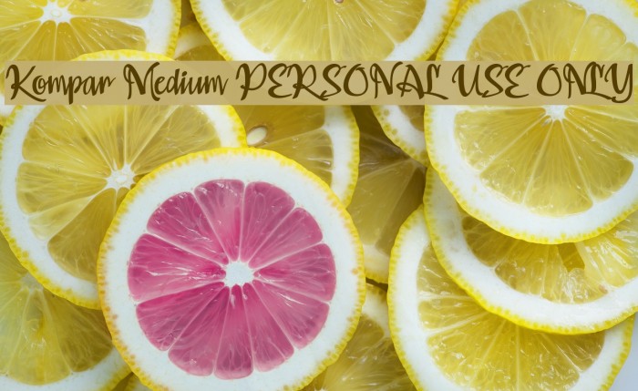 Kompar Medium PERSONAL USE ONLY Example 2