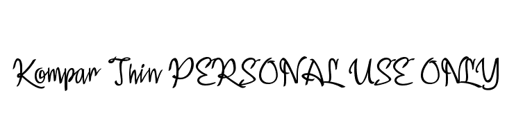 Kompar Thin PERSONAL USE ONLY  Descarca Fonturi Gratis